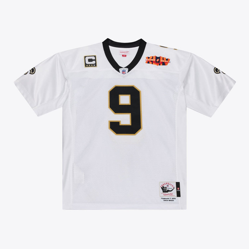 Mitchell & Ness Drew Brees New Orleans Saints 2010 Super Bowl XLIV White Authentic Jersey