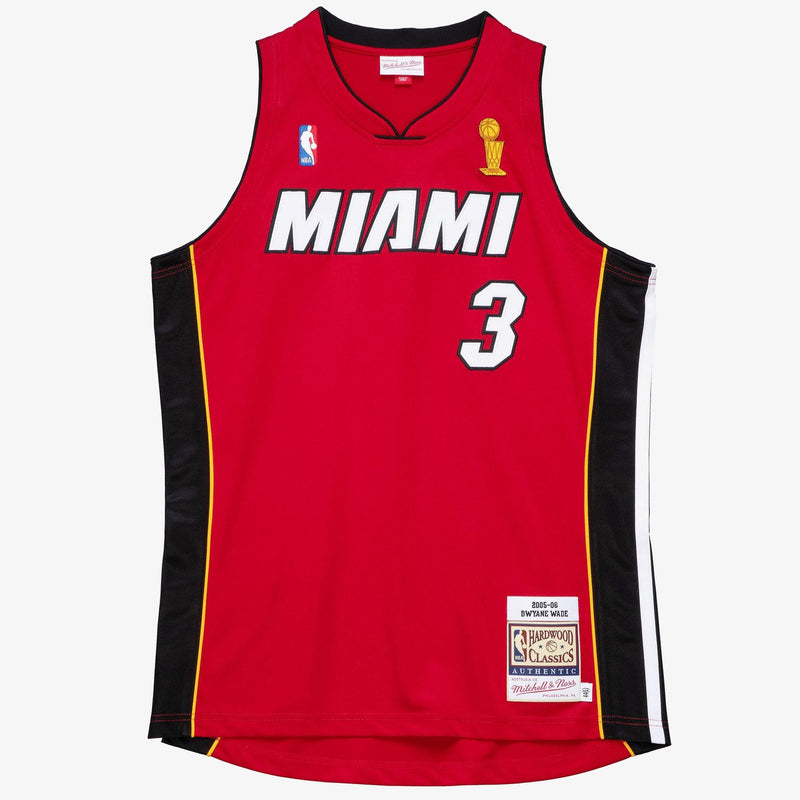 Mitchell & Ness Dwyane Wade Miami Heat 2005-06 Red Authentic Finals Jersey