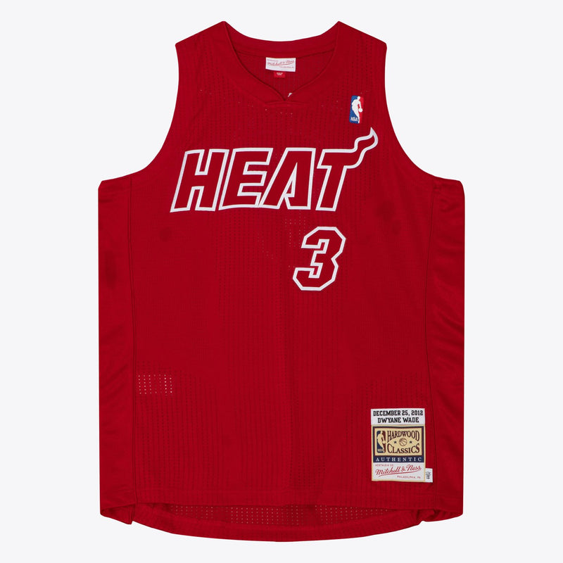 Mitchell & Ness Dwyane Wade Miami Heat 2012-13 Red Authentic Jersey