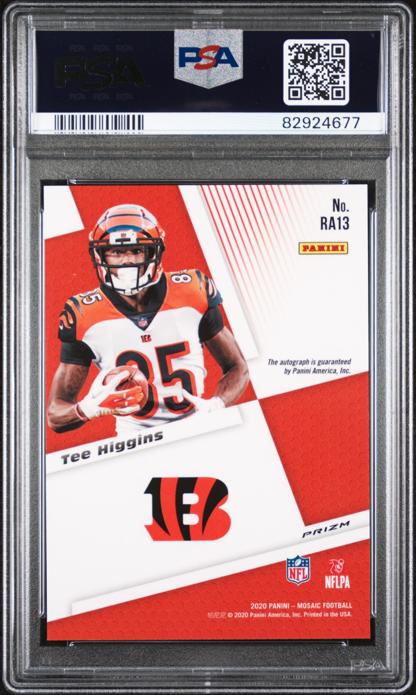 2020 Panini Mosaic Rookie Autographs Mosaic Tee Higgins #RA13 RC Auto PSA 10