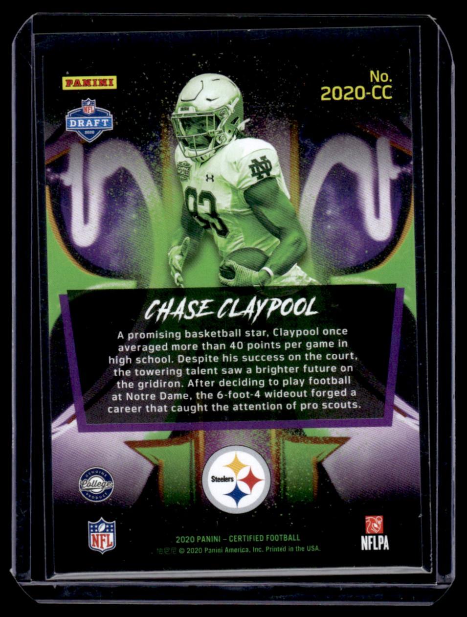 2020 Panini Certified #2020-CC Chase Claypool Rookie /10