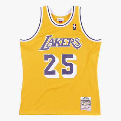 Mitchell & Ness Eddie Jones Los Angeles Lakers 1994-95 Gold Swingman Player Jersey