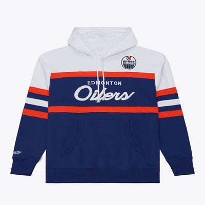 Mitchell & Ness Edmonton Oilers Navy Head Coach Hoodie