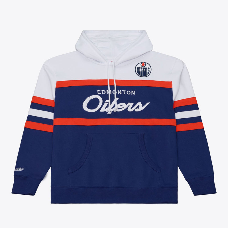 Mitchell & Ness Edmonton Oilers Navy Head Coach Hoodie