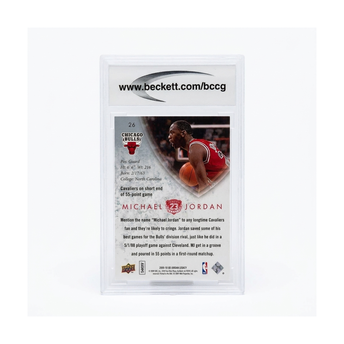 2009-10 Upper Deck MJ Legacy Collection Michael Jordan #26 BCCG 10