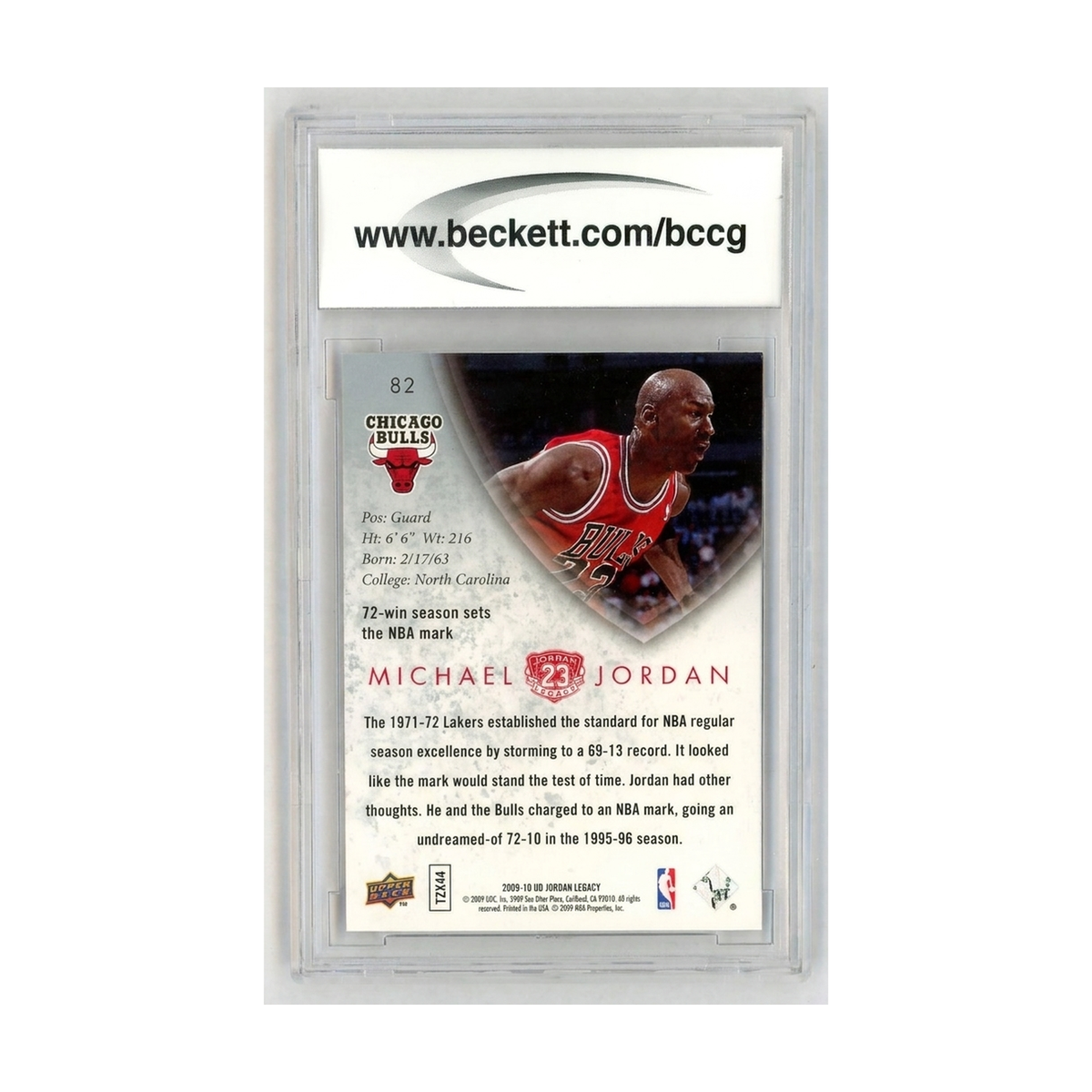 2009-10 Upper Deck MJ Legacy Collection Michael Jordan #82 BCCG 10