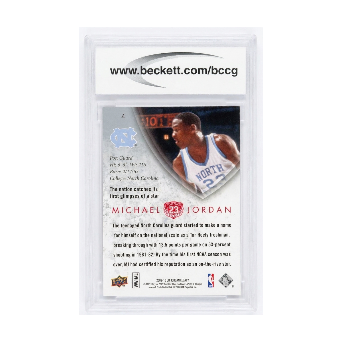 2009-10 Upper Deck MJ Legacy Collection Gold Michael Jordan #4 BCCG 10