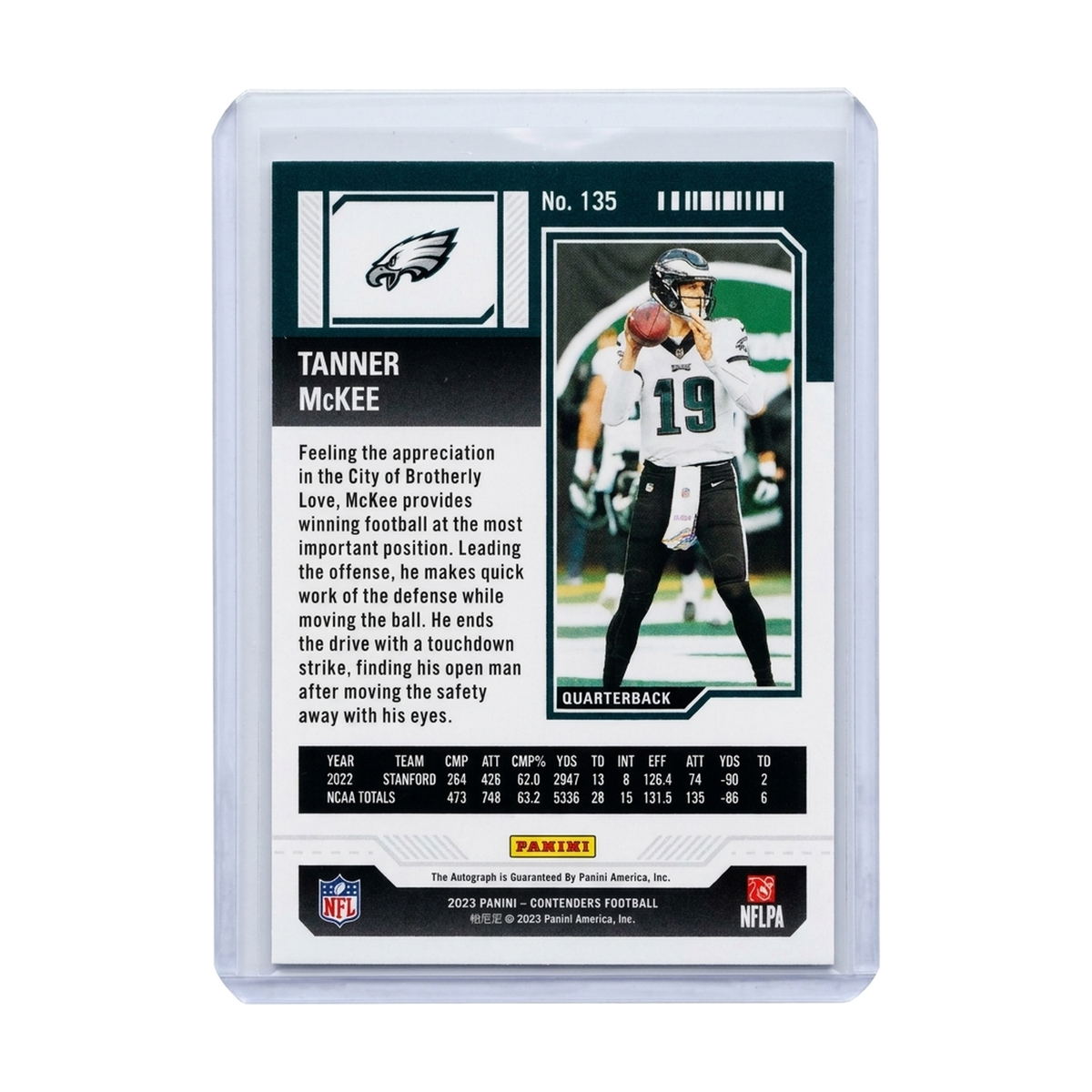2023 Contenders Tanner McKee Rookie Auto #135