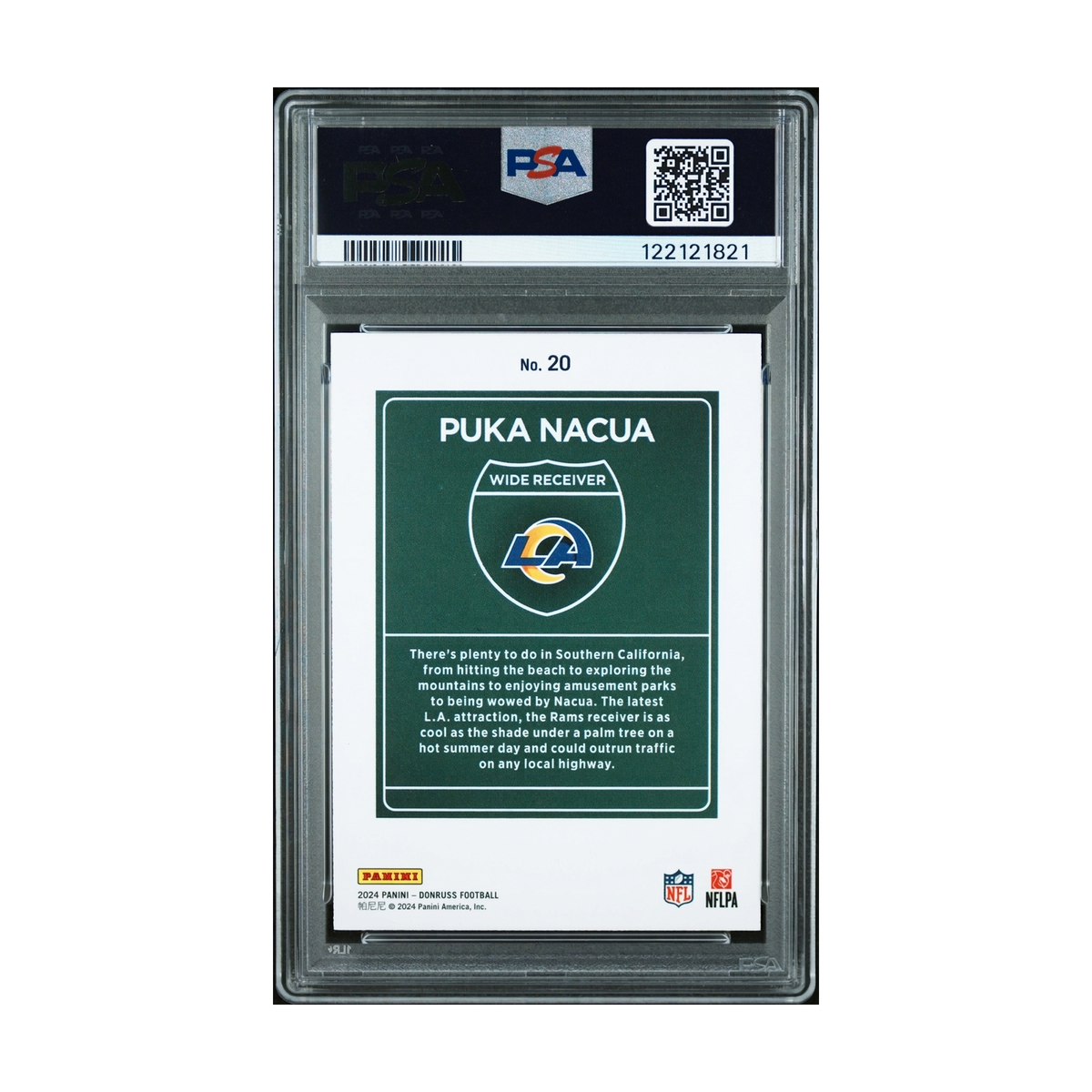 2024 Donruss Puka Nacua Downtown #20 PSA 9