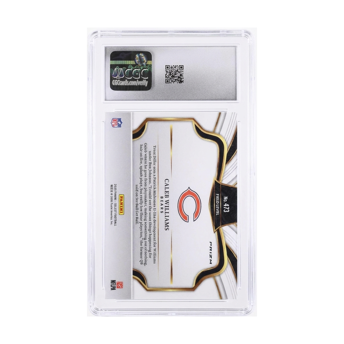 2025 Panini Select Caleb Williams #473 Field Level Silver CGC 10