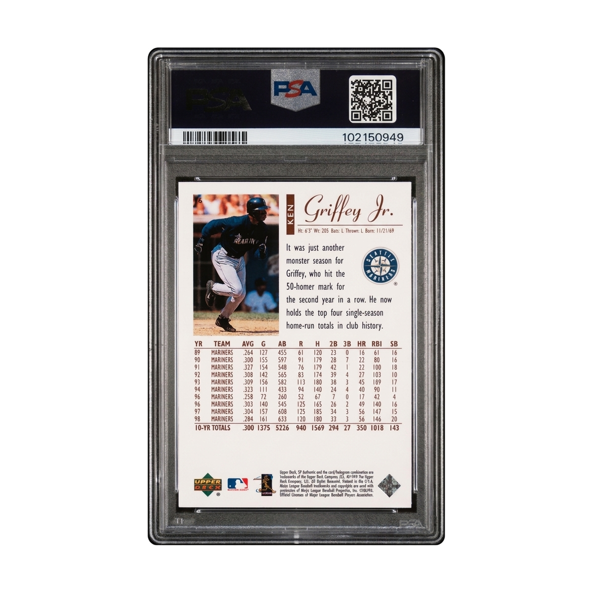 1999 SP Authentic Ken Griffey Jr. #76 PSA 9