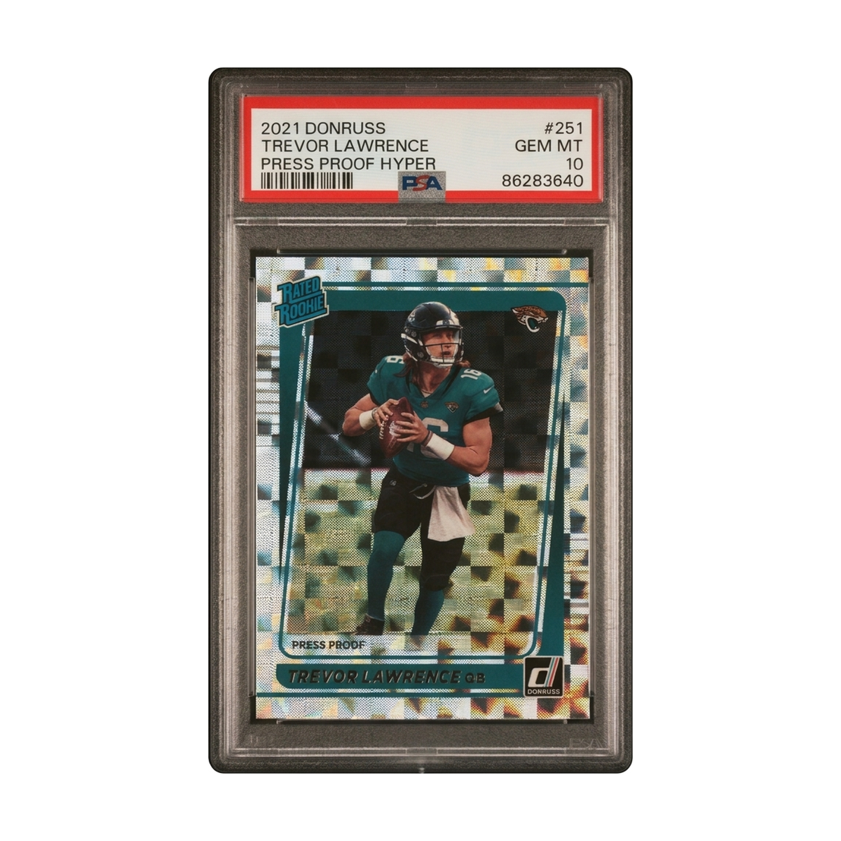2021 Donruss Trevor Lawrence #251 Press Proof Hyper PSA 10