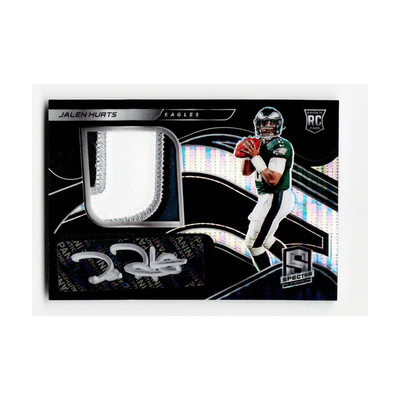 2020 Spectra Jalen Hurts #211 Prizm Patch Auto /10
