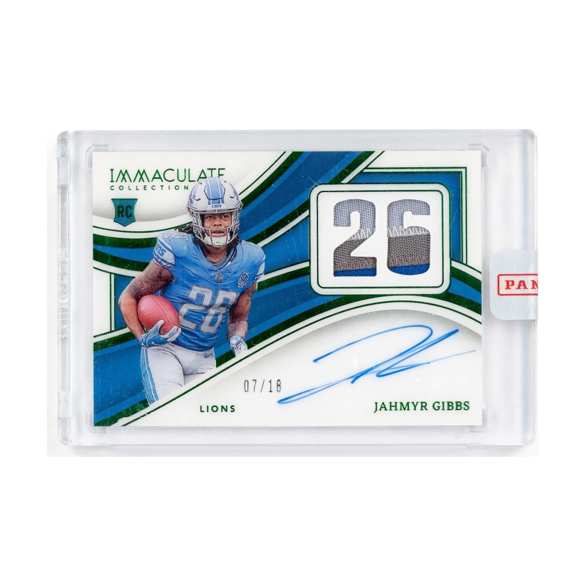 2023 Immaculate Collection Jahmyr Gibbs #INA-JGS RC Auto /18