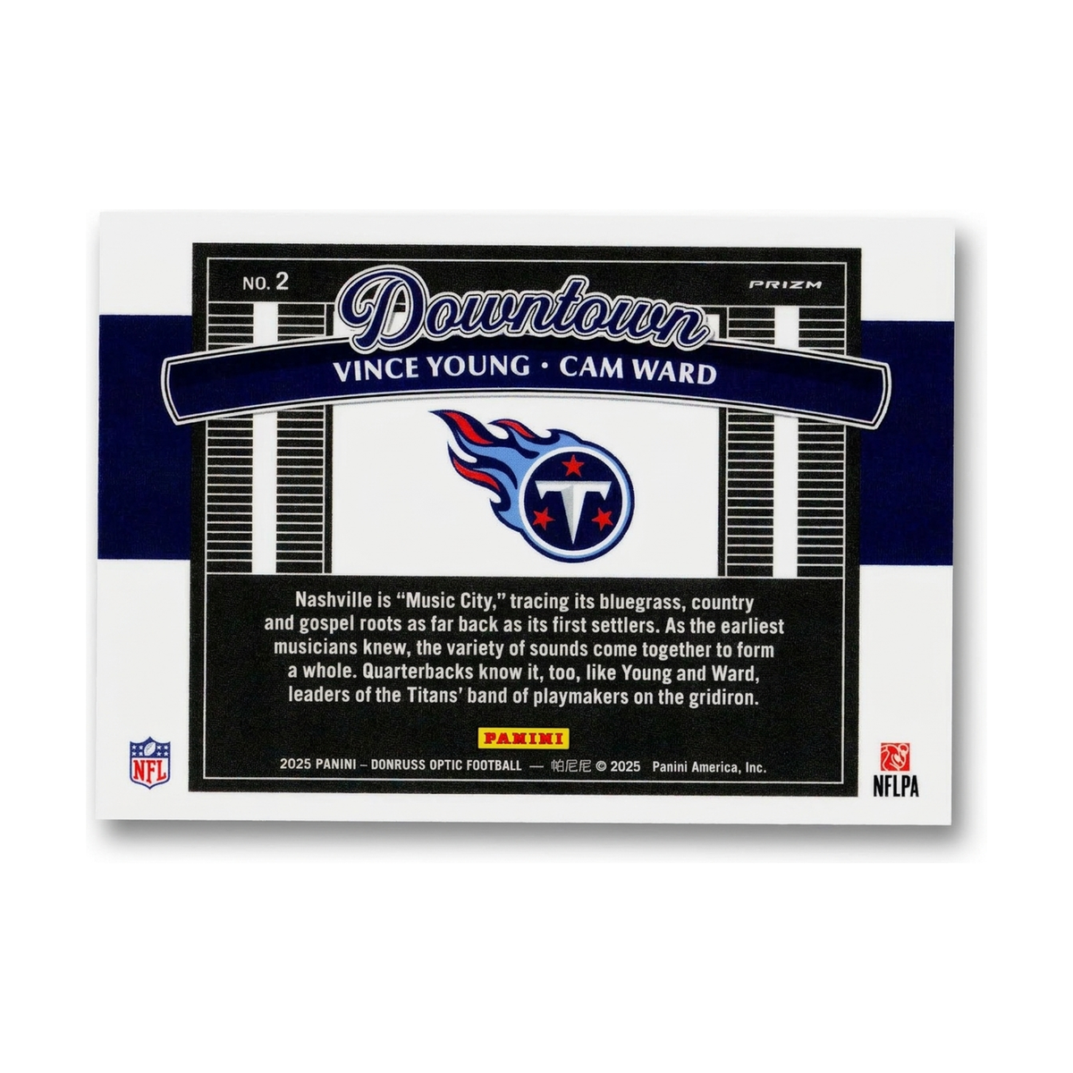2025 Donruss Optic Downtown Vince Young Cam Ward #2