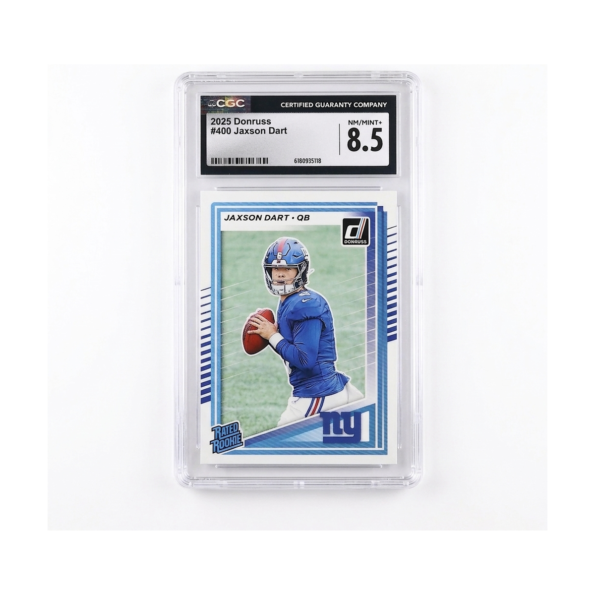 2025 Donruss Jaxson Dart #400 Rated Rookie CGC 8.5