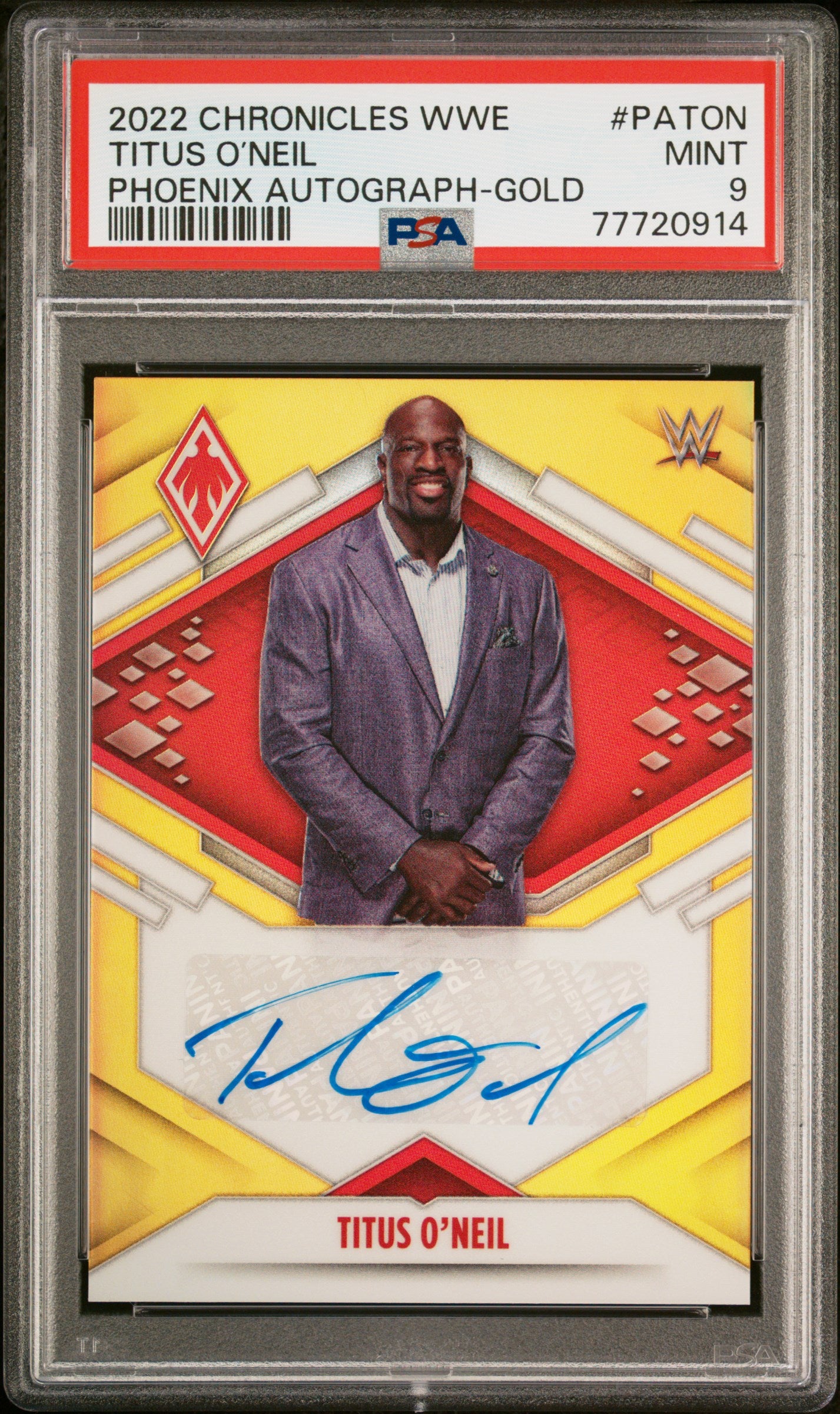 2022 Panini Chronicles Phoenix Gold Titus O'Neil #PA-TON Auto /10 PSA 9