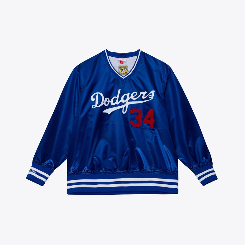 Mitchell & Ness Fernando Valenzuela Los Angeles Dodgers 1986 Royal Authentic Satin Pullover