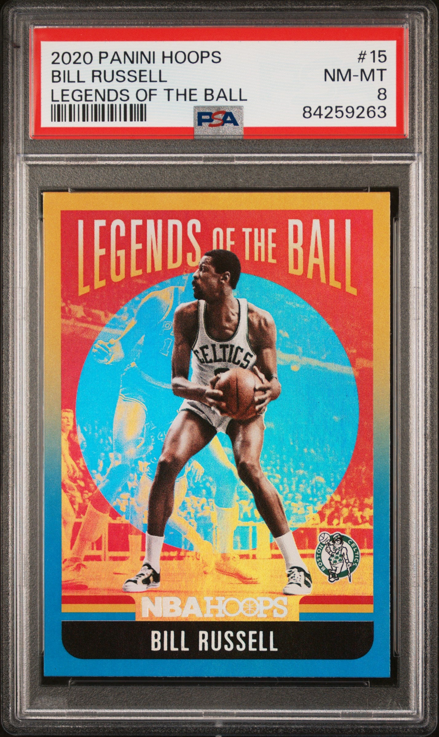 2020 Panini Hoops Legends of the Ball Bill Russell #15 PSA 8
