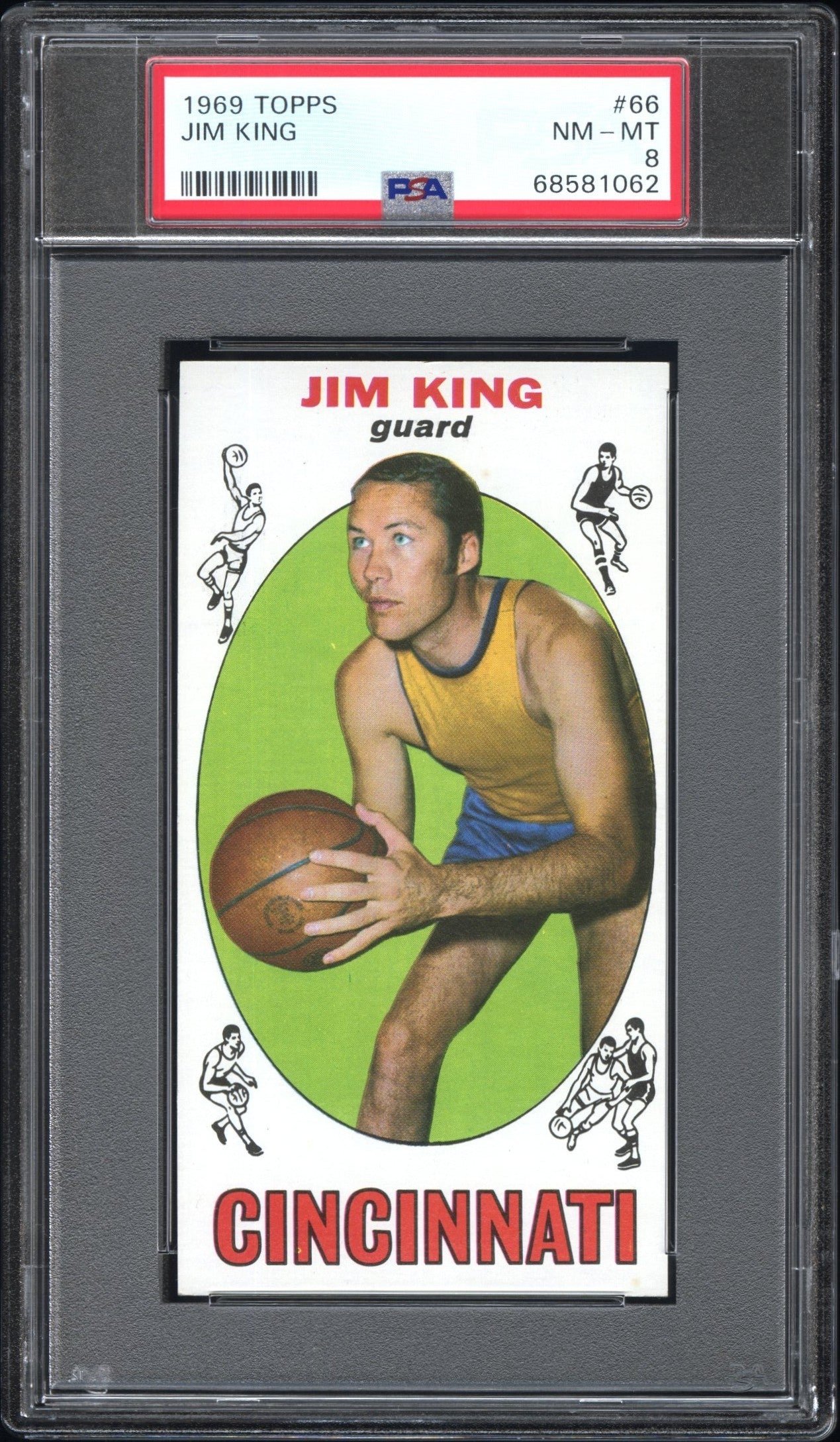 1969 Topps #66 Jim King PSA 8