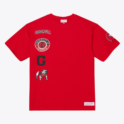 Mitchell & Ness Georgia Bulldogs Red Double Clutch Premium T-Shirt