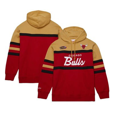 Chicago Bulls Mitchell & Ness Head Coach Pullover Hoodie - Red/Gold