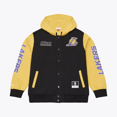 Mitchell & Ness Los Angeles Lakers Black/Gold Triple Check Fleece Full-Snap Jacket