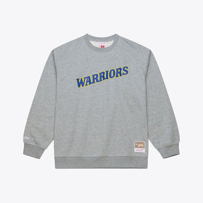 Mitchell & Ness Golden State Warriors Heather Gray Walk-Off Fleece Sweatshirt