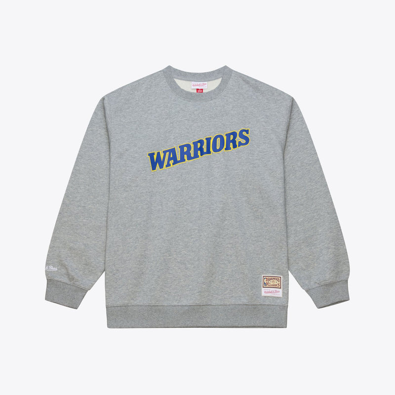Mitchell & Ness Golden State Warriors Heather Gray Walk-Off Fleece Sweatshirt