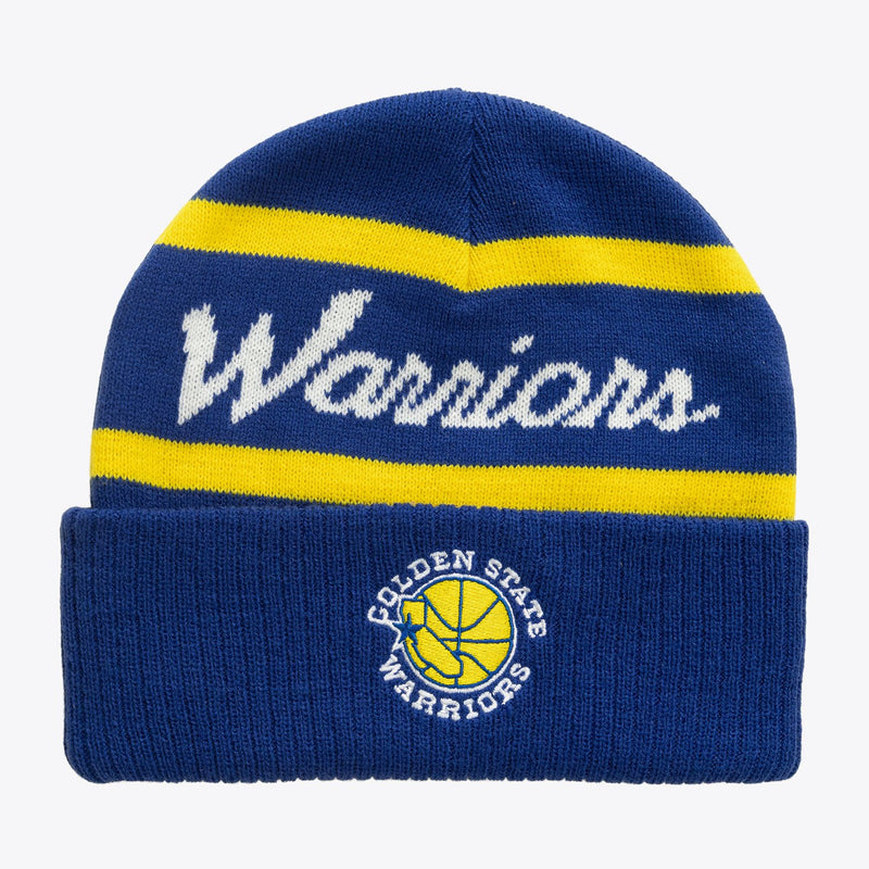 Mitchell & Ness Golden State Warriors Royal Hardwood Classics Head Coach Cuffed Knit Hat