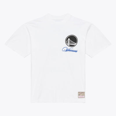 Mitchell & Ness Golden State Warriors White Legacy Made T-Shirt