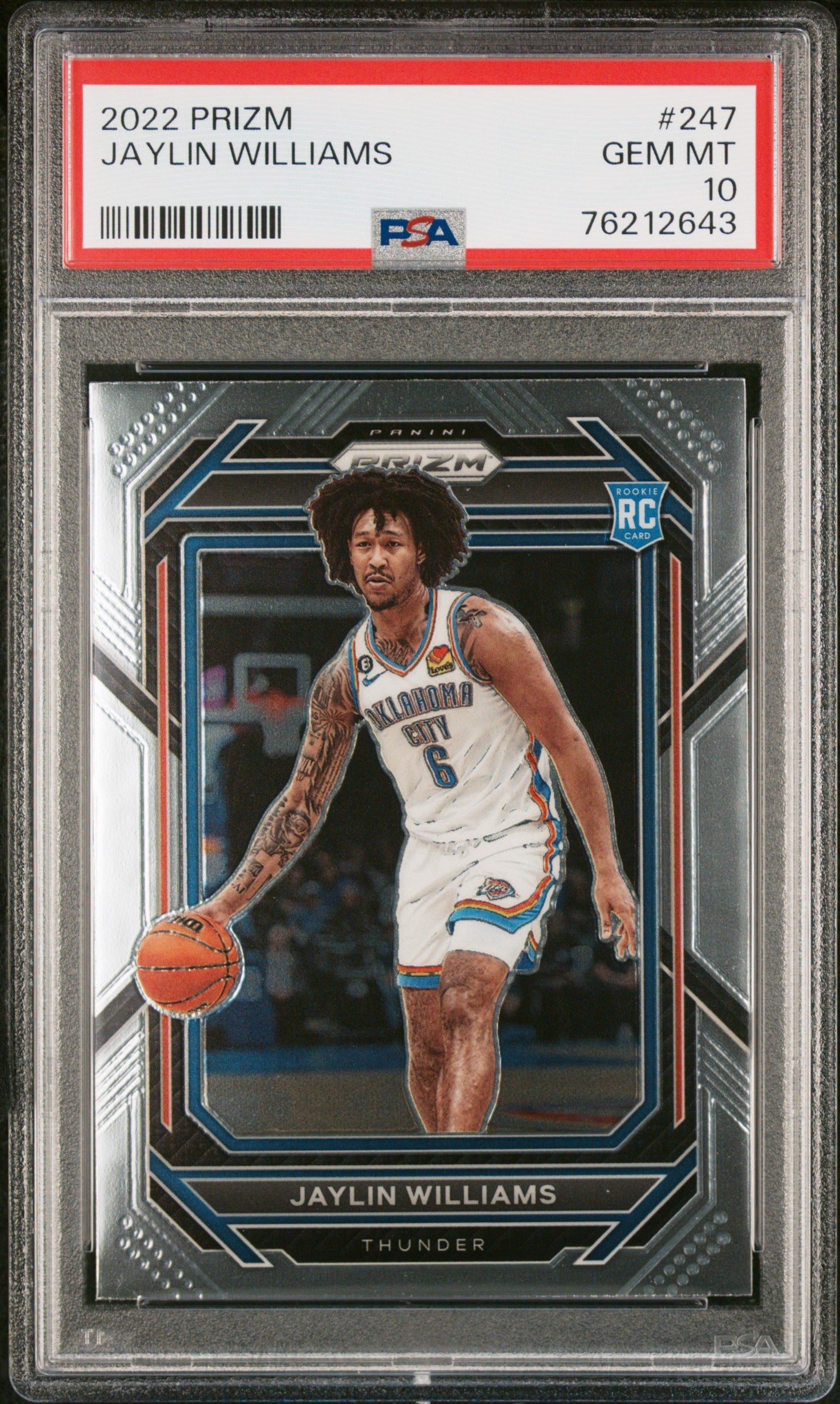 2022 Prizm Jaylin Williams #247 RC PSA 10