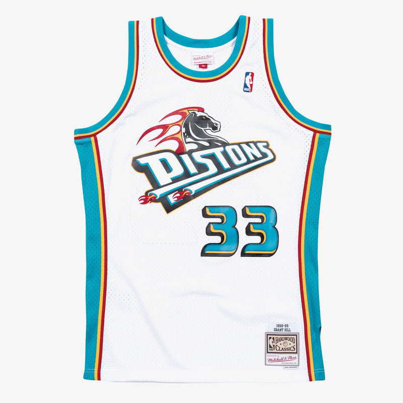 Mitchell & Ness Grant Hill Detroit Pistons 1998-99 White Swingman Jersey
