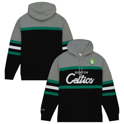 Boston Celtics Mitchell & Ness Head Coach Hoodie - Black/Gray