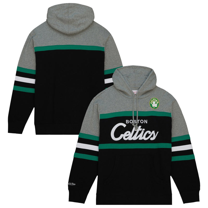Boston Celtics Mitchell & Ness Head Coach Hoodie - Black/Gray