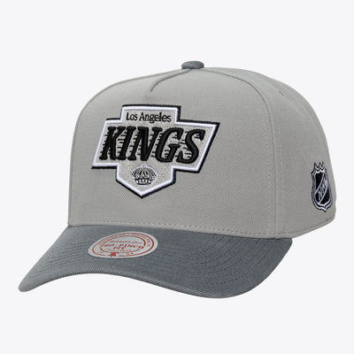 Mitchell & Ness Los Angeles Kings Silver/Gray Legendary Home Pro Pinch Snapback Hat