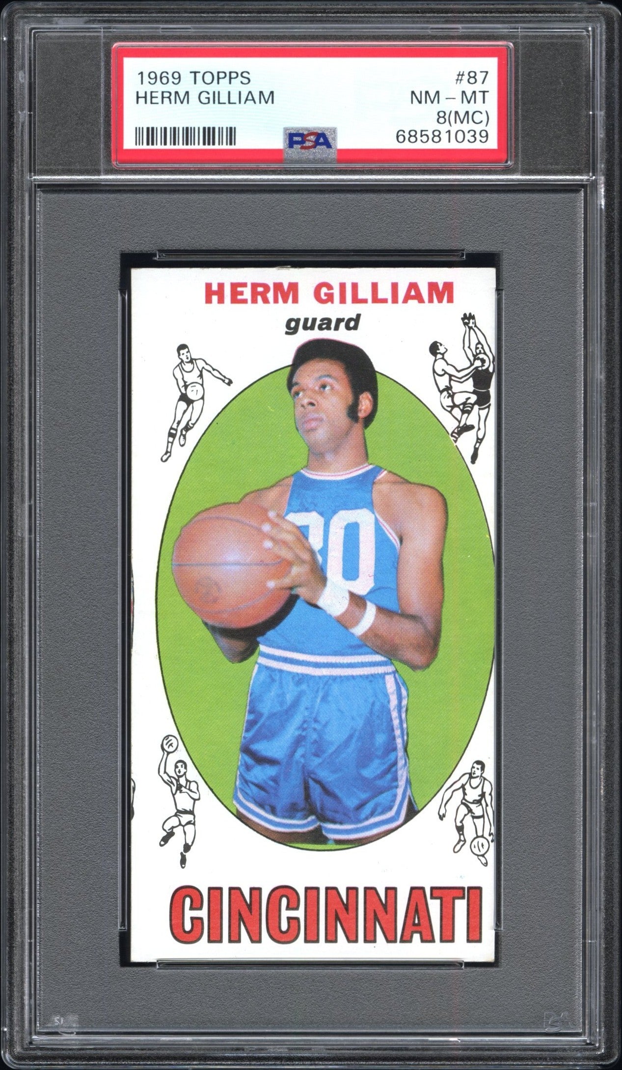 1969 Topps #87 Herm Gilliam PSA 8