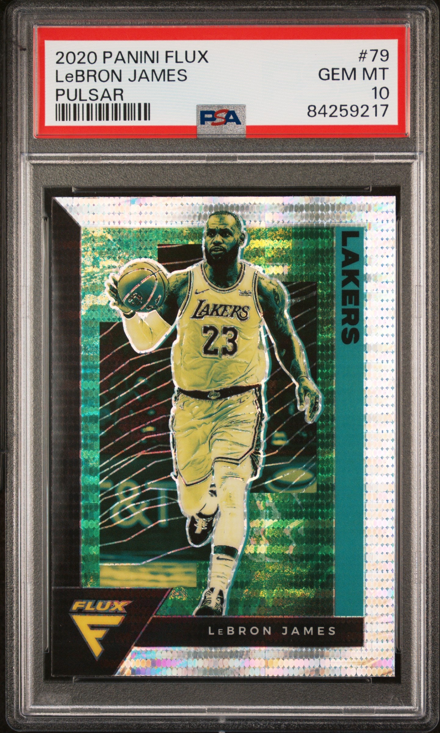 2020 Panini Flux #79 LeBron James Factory Pulsar PSA 10