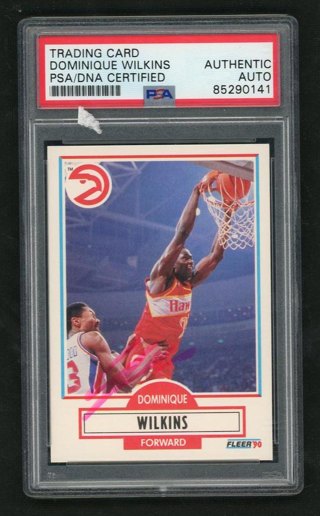 1990 Fleer Dominique Wilkins #6 Auto PSA/DNA Certified