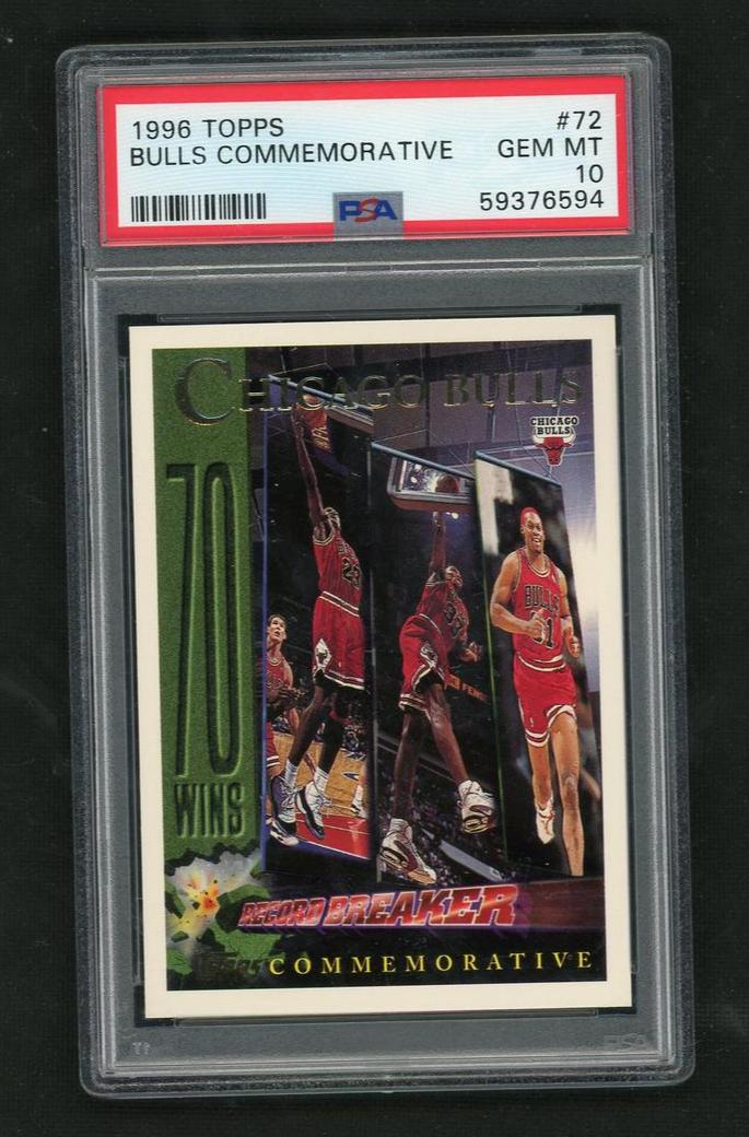 1996 Topps Bulls Commemorative #72 PSA 10