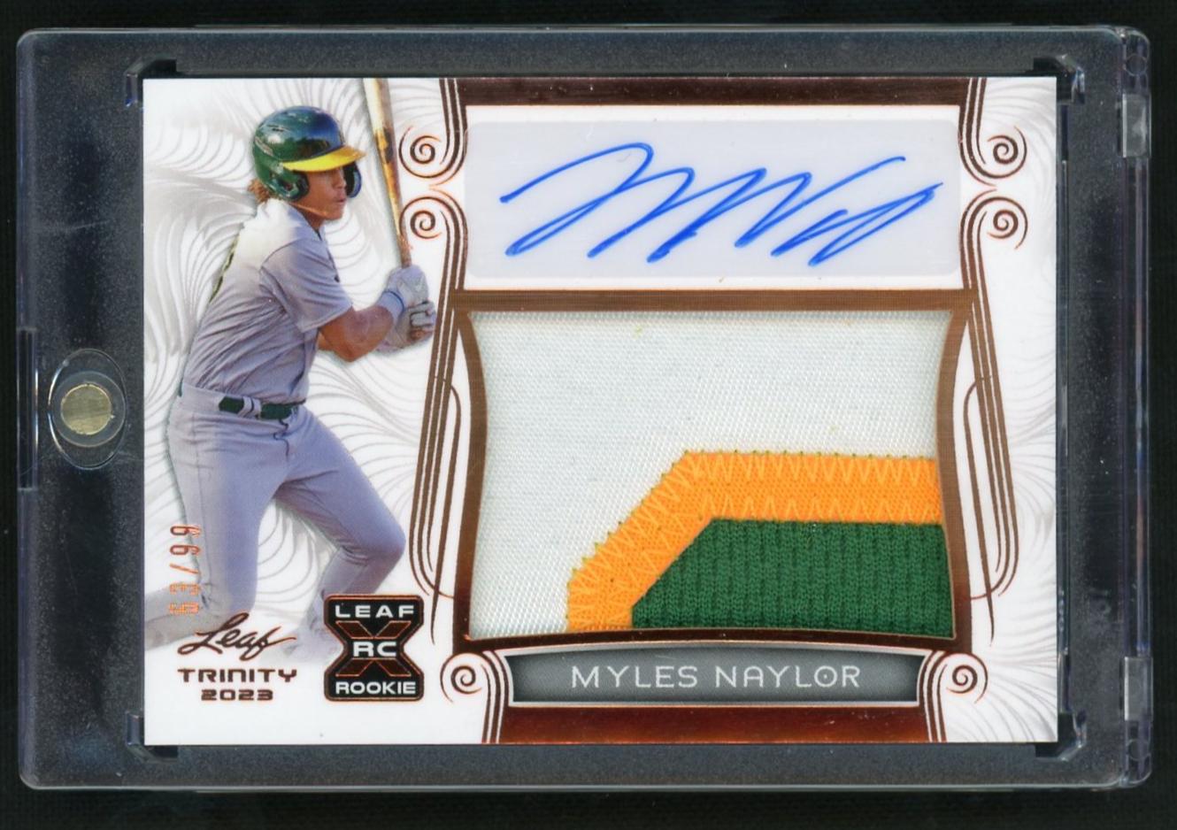 2023 Leaf Trinity Myles Naylor Rookie /99 Patch Auto