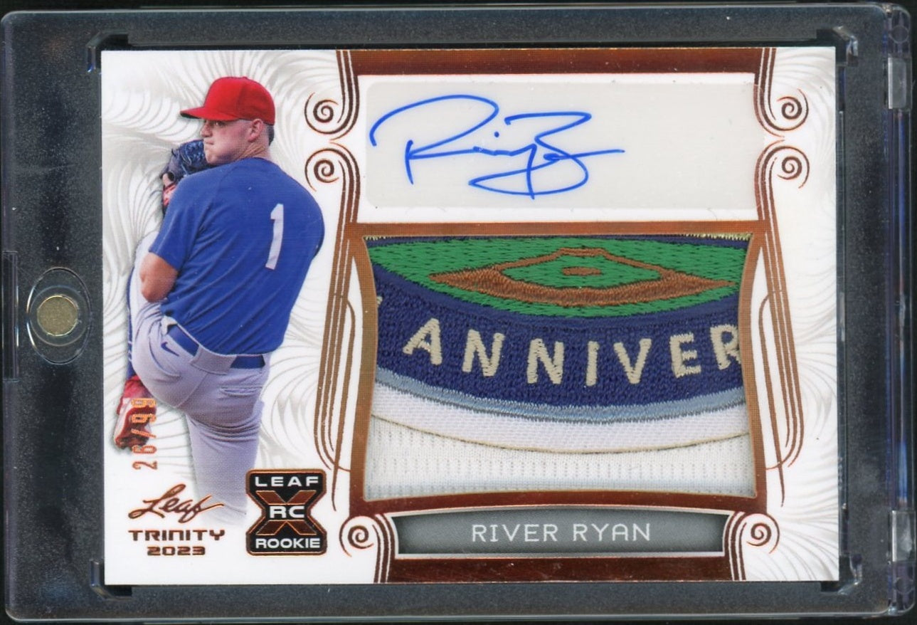 2023 Leaf Trinity #PA-RR1 River Ryan Rookie /99 Patch Auto