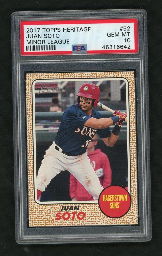 2017 Topps Heritage #52 Juan Soto Rookie PSA 10 GEM MT Hagerstown Suns