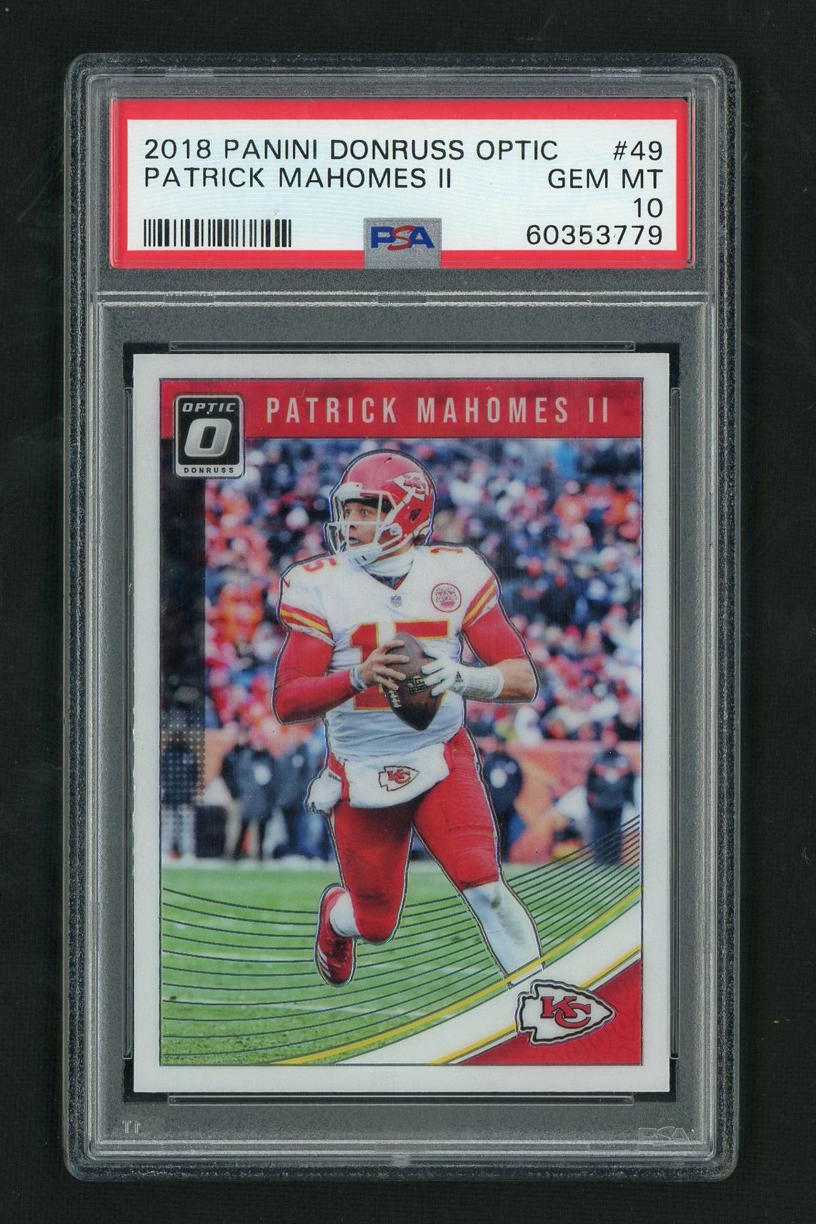 2018 Panini Donruss Optic Patrick Mahomes II #49 PSA 10
