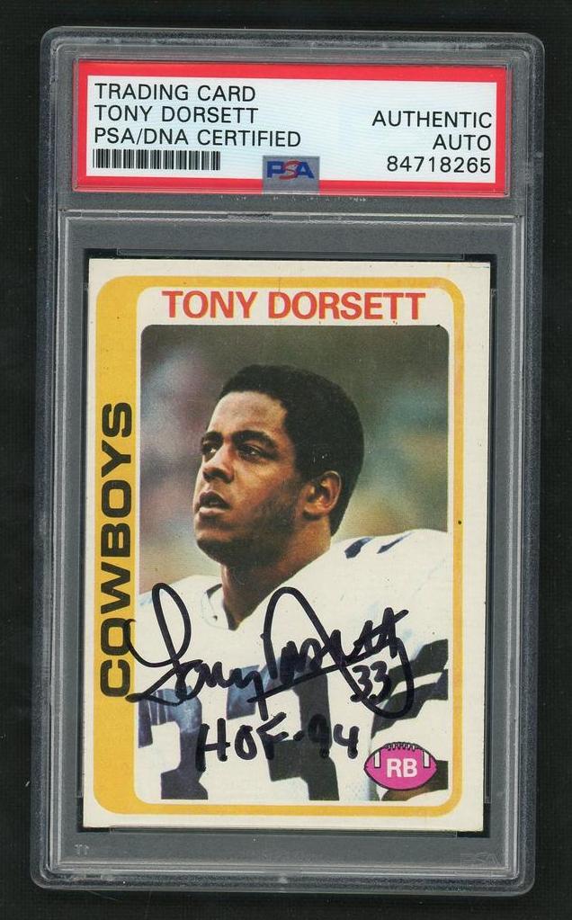 1978 Topps Tony Dorsett #315 RC Auto PSA/DNA Authentic