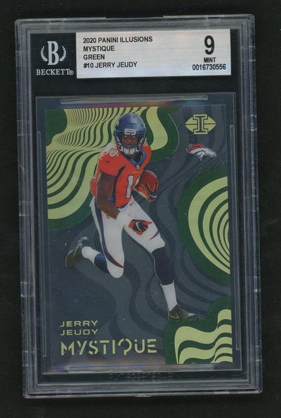 2020 Panini Illusions Mystique Jerry Jeudy #MY10 Green /10 BGS 9