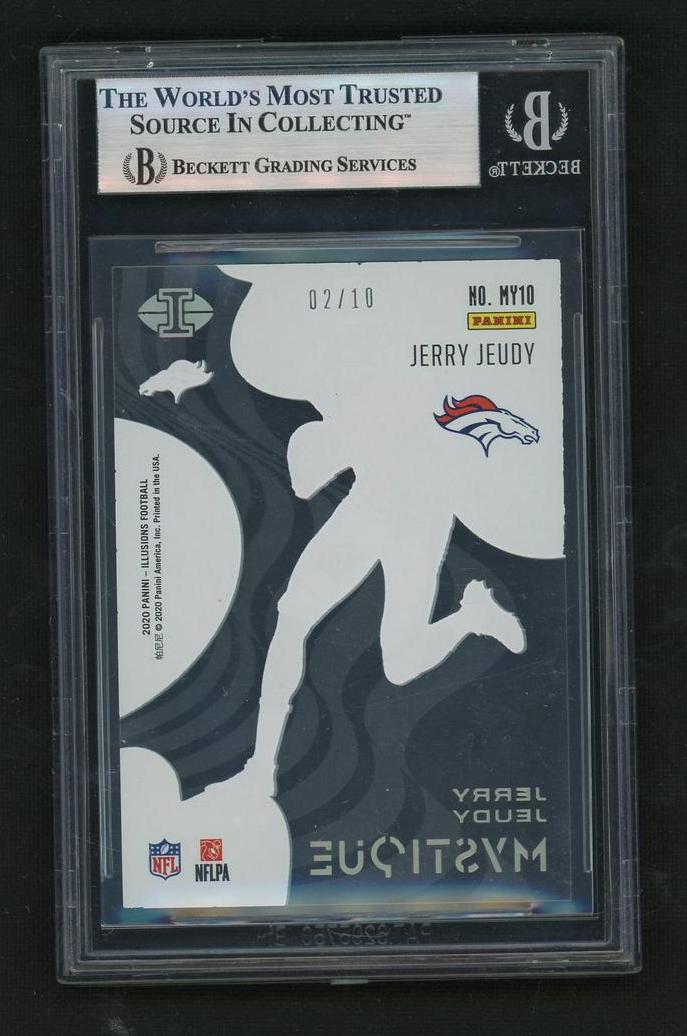 2020 Panini Illusions Mystique Green Jerry Jeudy #MY10 /10 BGS 9