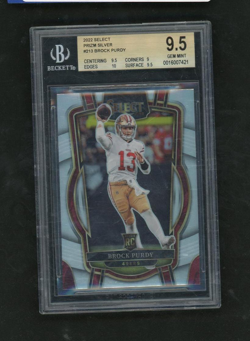 2022 Panini Select Prizm Silver Brock Purdy #213 RC BGS 9.5