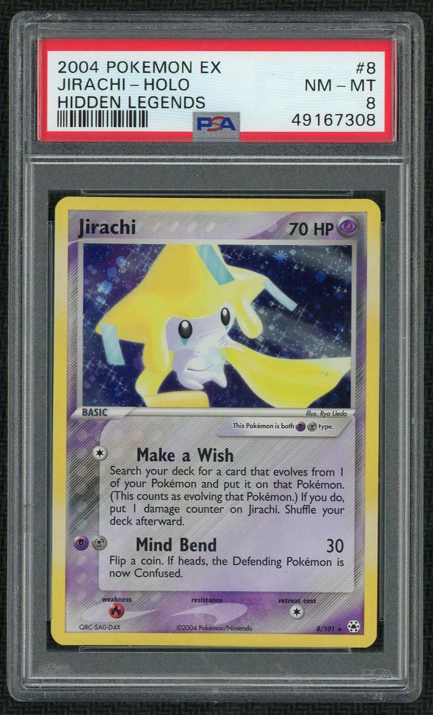 2004 Pokemon Ex Hidden Legends #8 Jirachi Holo PSA 8