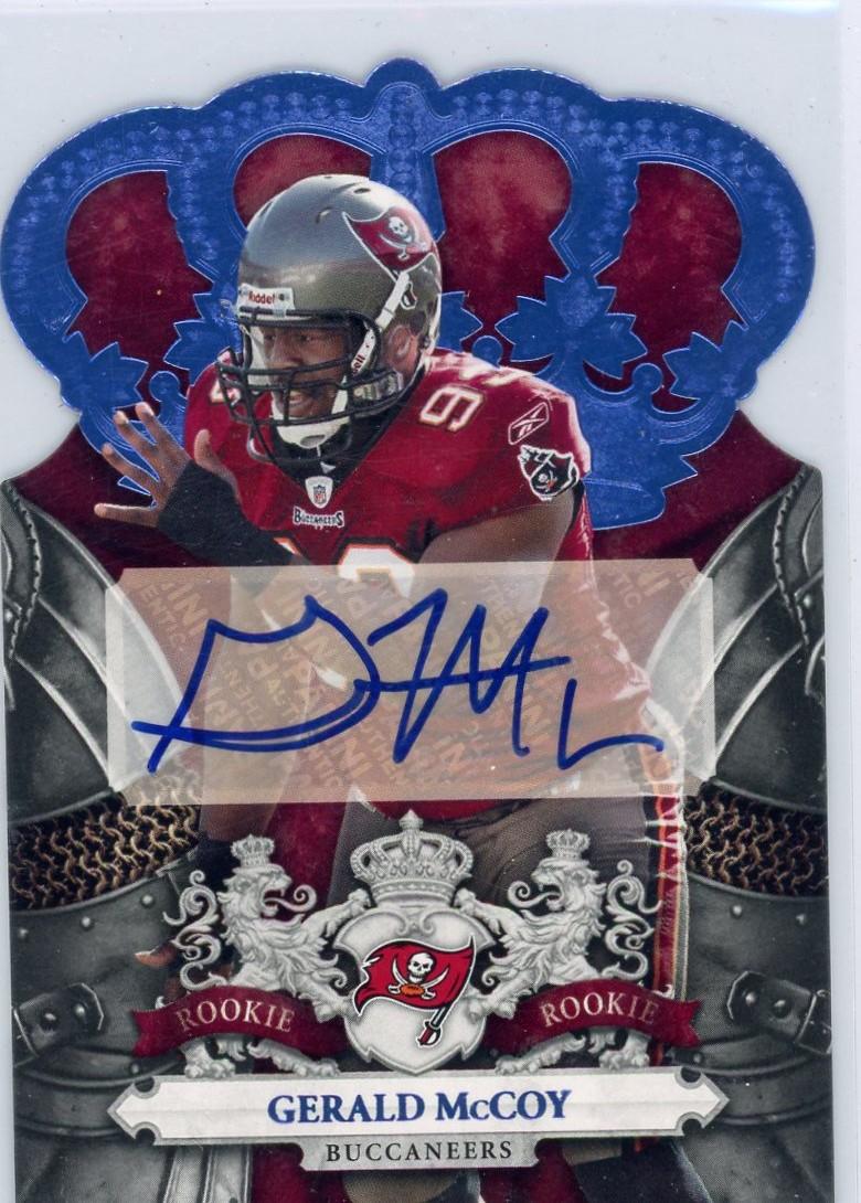 2010 Panini Crown Royale Gerald McCoy #205 1/1 Rookie Auto